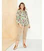 Westbound Plus Size the HIGH RISE fit Crop Pull-On Pants, Color:Portabella - Image 5