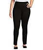 Color:Black - Image 1 - Plus Size the HIGH RISE Skinny Full Length Pull-On Pants