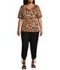 Color:Black - Image 3 - Plus Size the WEEKEND Mid Rise Pull On Cargo Crop Pant