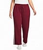 Westbound Plus Size Wide Leg Mid Rise Drawstring Pants - Image 1