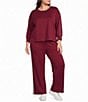 Westbound Plus Size Wide Leg Mid Rise Drawstring Pants - Image 3