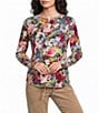 Westbound Print Long Sleeve Crew Neck Knit Tee - Image 1
