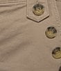 Westbound Pull-On Button Embellished Marina Shorts, Color:Portabella - Image 4