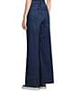 Westbound Pull On High Rise Wide Leg Pants, Color:Blue - Image 4