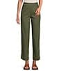 Color:Dusty Olive - Image 1 - Pull-On Sailor Ankle Slim Straight Pants
