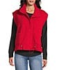 Westbound Quilted Button Front Vest, Color:Equestrean Red - Image 2