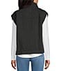 Westbound Quilted Button Front Vest, Color:Black - Image 3