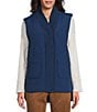 Westbound Reversible V-Neck Open Front Vest, Color:Dark Denim - Image 4