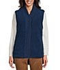 Westbound Reversible V-Neck Open Front Vest, Color:Dark Denim - Image 5