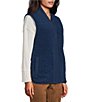 Westbound Reversible V-Neck Open Front Vest, Color:Dark Denim - Image 7