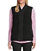 Westbound Reversible V-Neck Open Front Vest, Color:Black - Image 4
