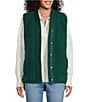 Westbound Reversible V-Neck Open Front Vest, Color:Rain Forest - Image 2