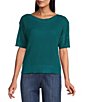 Westbound Short Sleeve Boat Neck Top - Image 1
