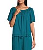 Westbound Short Sleeve Boat Neck Top - Image 1