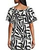 Westbound Short Sleeve Boat Neck Scallop Hem Coordinating Top - Image 2