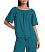 Westbound Short Sleeve Boat Neck Top - Image 1