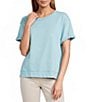 Westbound Short Sleeve Crew Neck Knit Pullover Top - Image 1
