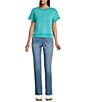 Westbound Short Sleeve Crew Neck Knit Pullover Top - Image 3