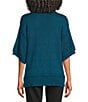 Westbound Elbow Sleeve Crew Neck Sweater Top - Image 2