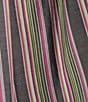 Color:Chalkboard Stripe - Image 3 - Short Sleeve V-Neck Chalkboard Stripe Print Tiered A-Line Dress