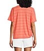 Westbound Short Sleeve V-Neck Side Tie Top - Image 2
