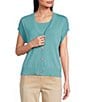 Westbound Short Sleeve Y-Neck Button Front Cardigan - Image 5