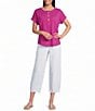 Westbound Short Sleeve Y-Neck Henley Top - Image 3