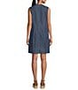 Westbound Sleeveless Partial Button Front A-Line Dress, Color:Medium Stone Wash - Image 2
