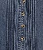 Westbound Sleeveless Partial Button Front A-Line Dress, Color:Medium Stone Wash - Image 3