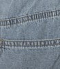 Color:Light Stone Wash - Image 3 - Soft Demin High Rise Drawstring Elastic Waist Crop Jeans