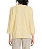 Westbound Perfect Outfit Picks Solid 3/4 Sleeve Crew Neck Top - Image 6