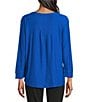 Westbound Solid 3/4 Sleeve Knit Crew Neck Top - Image 2