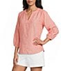 Westbound Solid 3/4 Sleeve V-Neck Top - Image 1