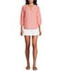 Westbound Solid 3/4 Sleeve V-Neck Top - Image 3