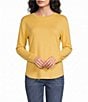 Westbound Solid Long Sleeve Crew Neck Knit Tee - Image 5