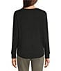 Westbound Solid Long Sleeve Crew Neck Knit Tee - Image 2