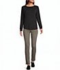 Westbound Solid Long Sleeve Crew Neck Knit Tee - Image 3