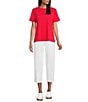 Westbound Perfect Outfit Picks Solid Short Sleeve Crew Neck Top - Image 3