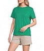 Westbound Perfect Outfit Picks Solid Short Sleeve Crew Neck Top - Image 5