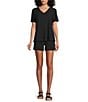 Westbound Solid Short Sleeve V-Neck Top - Image 3