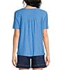 Westbound Solid Short Sleeve V-Neck Top - Image 2