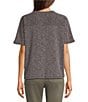 Westbound Space Dye Short Sleeve Crew Neck Rib Knit Top - Image 2