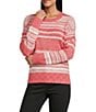 Westbound Stripe Jacquard Long Sleeve Crew Neck Sweater - Image 5
