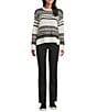 Westbound Stripe Jacquard Long Sleeve Crew Neck Sweater - Image 3