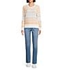 Westbound Stripe Jacquard Long Sleeve Crew Neck Sweater - Image 3