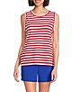 Westbound Stripe Print Crew Neck Tank - Image 1