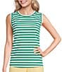 Westbound Perfect Outfit Picks Stripe Print Crew Neck Tank - Image 5