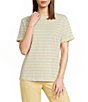 Westbound Stripe Print Short Sleeve Crew Neck Tee - Image 1