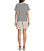 Westbound Perfect Outfit Picks Stripe Print Short Sleeve Crew Neck Tee - Image 4