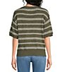 Westbound Stripe Short Sleeve Crew Neck Sweater Top - Image 6